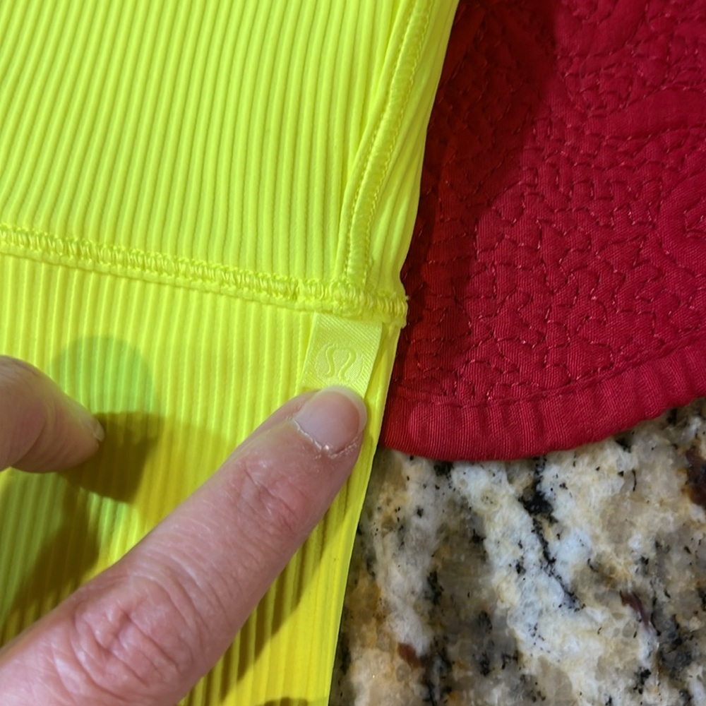 Size 10 neon yellow, Lululemon halter tank - Picture 3 of 6